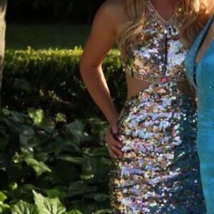 Sequin Halter Dress